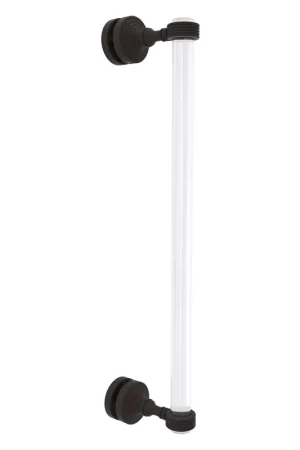 Worldwide Shipping Allied Brass Pacific Grove 5.2" x 2.2" Oil Rubbed Bronze Solid Brass 18-Inch Single Side Shower Door Pull With Grooved Accents