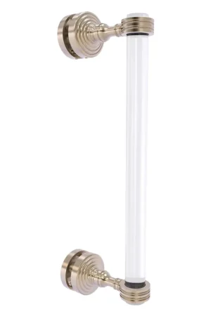 Worldwide Shipping Allied Brass Pacific Grove 5.2" x 2.2" Antique Pewter Solid Brass 12-Inch Single Side Shower Door Pull With Dotted Accents