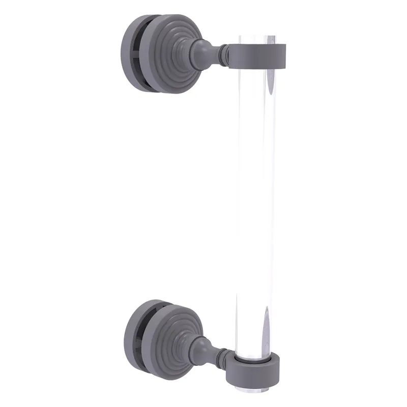 Instant Buy Allied Brass Pacific Grove 5.2" x 2.2" Matte Gray Solid Brass 8-Inch Single Side Shower Door Pull
