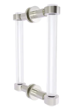 Allied Brass Clearview 9" x 1.7" Satin Nickel Solid Brass Back-to-Back Shower Door Pull Worldwide Shipping
