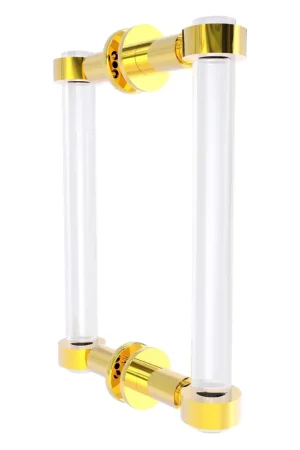 Allied Brass Clearview 9" x 1.7" Polished Brass Solid Brass Back-to-Back Shower Door Pull In Demand
