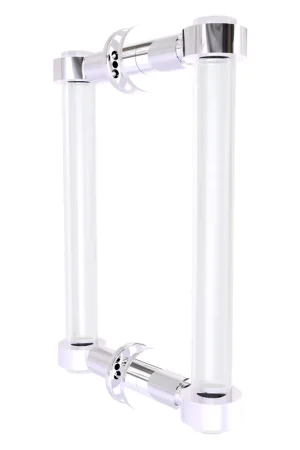 Allied Brass Clearview 9" x 1.7" Polished Chrome Solid Brass Back-to-Back Shower Door Pull New Arrival