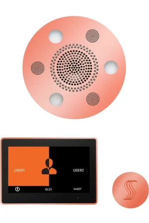 Affordable ThermaSol The Wellness Copper Finish Serenity Advanced Round Steam Package with 10" ThermaTouch and SteamVection