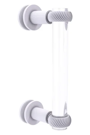 Allied Brass Clearview 9" x 1.7" Matte White Solid Brass Single Side Shower Door Pull With Twisted Accents Shop Now