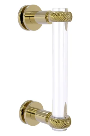 Allied Brass Clearview 9" x 1.7" Unlacquered Brass Solid Brass Single Side Shower Door Pull With Twisted Accents Editor’s Pick