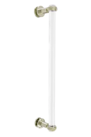 Allied Brass Clearview 19" x 4" Polished Nickel Solid Brass Single Side Shower Door Pull With Twisted Accents Best Price