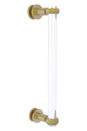 Allied Brass Clearview 13" x 1.7" Satin Brass Solid Brass Single Side Shower Door Pull With Twisted Accents Must Have