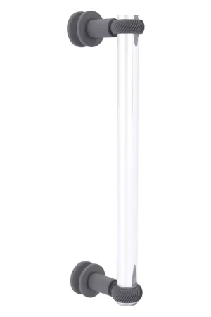 Allied Brass Clearview 13" x 1.7" Matte Gray Solid Brass Single Side Shower Door Pull With Twisted Accents Buy Online