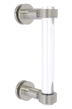 Allied Brass Clearview 9" x 1.7" Satin Nickel Solid Brass Single Side Shower Door Pull With Grooved Accents New Arrival