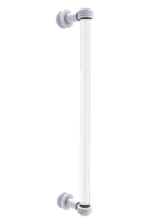 Allied Brass Clearview 19" x 4" Matte White Solid Brass Single Side Shower Door Pull With Grooved Accents Popular