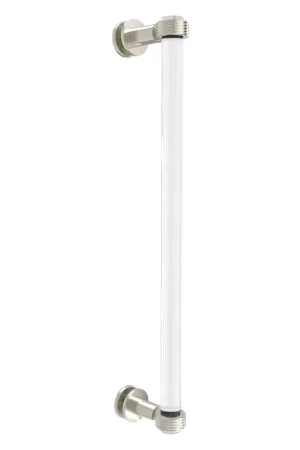 Allied Brass Clearview 19" x 4" Satin Nickel Solid Brass Single Side Shower Door Pull With Grooved Accents Must Have