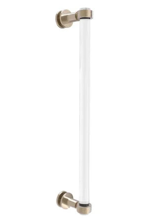 Allied Brass Clearview 19" x 4" Antique Pewter Solid Brass Single Side Shower Door Pull With Grooved Accents Fast Shipping