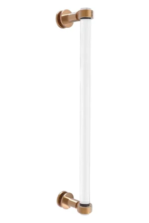 Allied Brass Clearview 19" x 4" Brushed Bronze Solid Brass Single Side Shower Door Pull With Grooved Accents Secure Checkout