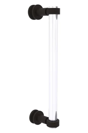 Allied Brass Clearview 13" x 1.7" Oil Rubbed Bronze Solid Brass Single Side Shower Door Pull With Grooved Accents Buy Direct
