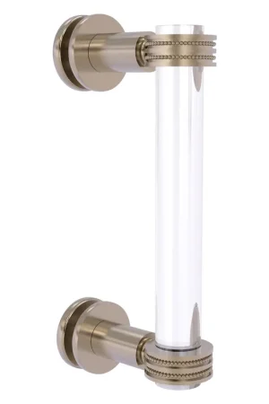 Allied Brass Clearview 9" x 1.7" Antique Pewter Solid Brass Single Side Shower Door Pull With Dotted Accents Money Back Guarantee