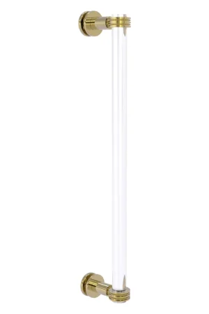 Allied Brass Clearview 19" x 4" Unlacquered Brass Solid Brass Single Side Shower Door Pull With Dotted Accents Clearance