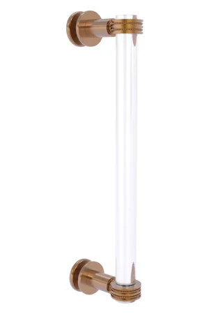 Allied Brass Clearview 13" x 1.7" Brushed Bronze Solid Brass Single Side Shower Door Pull With Dotted Accents Instant Buy