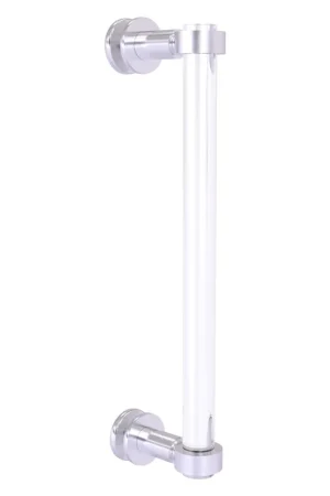 Allied Brass Clearview 13" x 1.7" Satin Chrome Solid Brass Single Side Shower Door Pull Premium