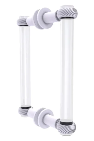 Allied Brass Clearview 9" x 1.7" Matte White Solid Brass Back-to-Back Shower Door Pull With Twisted Accents Top Pick
