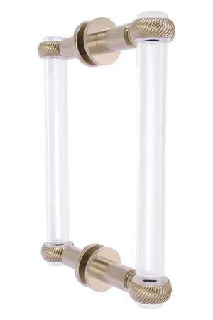 Allied Brass Clearview 9" x 1.7" Antique Pewter Solid Brass Back-to-Back Shower Door Pull With Twisted Accents Buy Online
