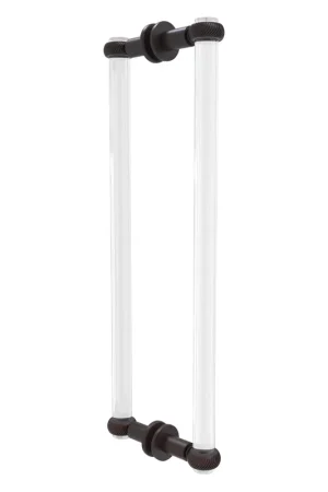 Allied Brass Clearview 19" x 1.7" Venetian Bronze Solid Brass Back-to-Back Shower Door Pull With Twisted Accents No Minimum Order