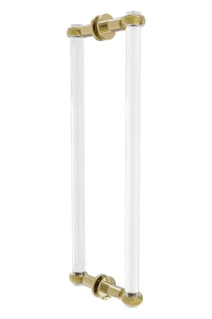 Allied Brass Clearview 19" x 1.7" Unlacquered Brass Solid Brass Back-to-Back Shower Door Pull With Twisted Accents Bulk Order