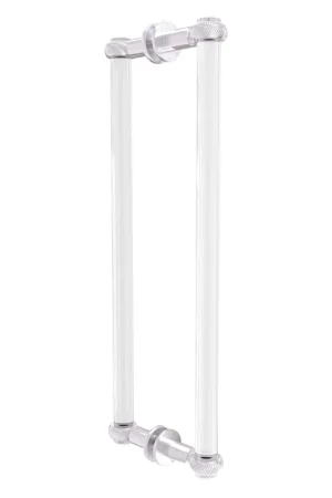 Allied Brass Clearview 19" x 1.7" Satin Chrome Solid Brass Back-to-Back Shower Door Pull With Twisted Accents Discount
