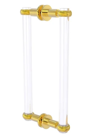 Allied Brass Clearview 13" x 1.7" Polished Brass Solid Brass Back-to-Back Shower Door Pull With Twisted Accents Today Only