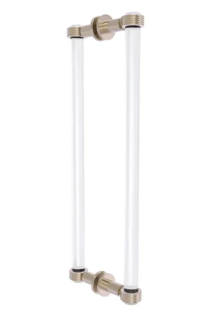 Allied Brass Clearview 19" x 1.7" Antique Pewter Solid Brass Back-to-Back Shower Door Pull With Grooved Accents Don’t Miss Out