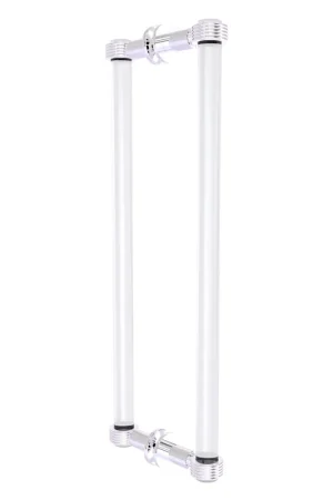 Allied Brass Clearview 19" x 1.7" Polished Chrome Solid Brass Back-to-Back Shower Door Pull With Grooved Accents Cheap