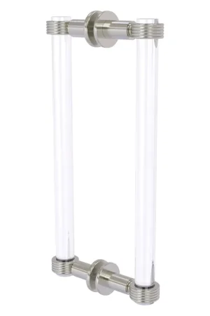 Allied Brass Clearview 13" x 1.7" Satin Nickel Solid Brass Back-to-Back Shower Door Pull With Grooved Accents Hot Picks