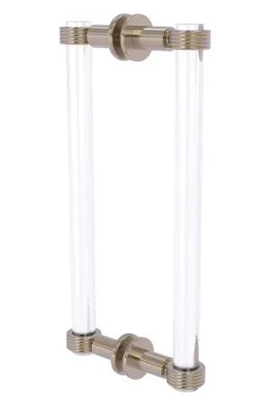 Allied Brass Clearview 13" x 1.7" Antique Pewter Solid Brass Back-to-Back Shower Door Pull With Grooved Accents Editor’s Pick
