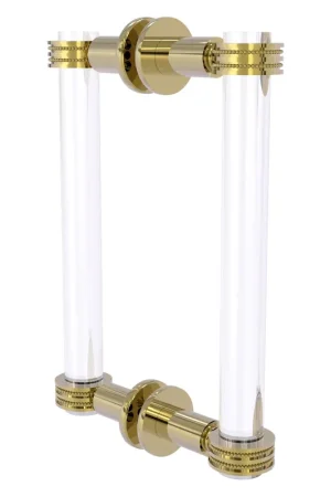 Allied Brass Clearview 9" x 1.7" Unlacquered Brass Solid Brass Back-to-Back Shower Door Pull With Dotted Accents Don’t Miss Out
