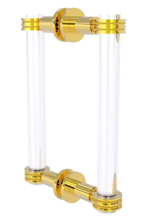 Allied Brass Clearview 9" x 1.7" Polished Brass Solid Brass Back-to-Back Shower Door Pull With Dotted Accents Editor’s Pick