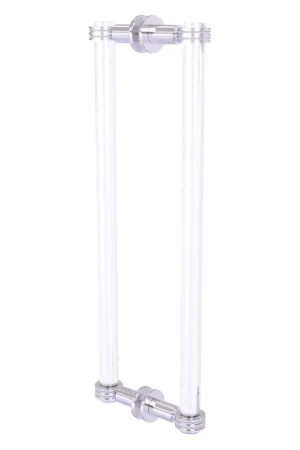 Allied Brass Clearview 19" x 1.7" Satin Chrome Solid Brass Back-to-Back Shower Door Pull With Dotted Accents Hot Deal