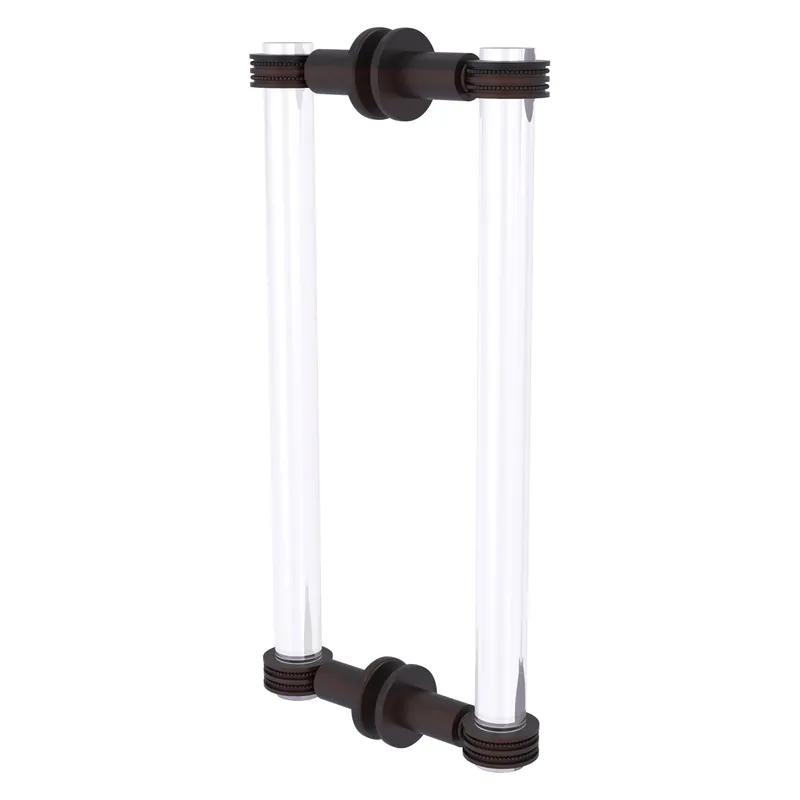 Allied Brass Clearview 13" x 1.7" Venetian Bronze Solid Brass Back-to-Back Shower Door Pull With Dotted Accents Bargain