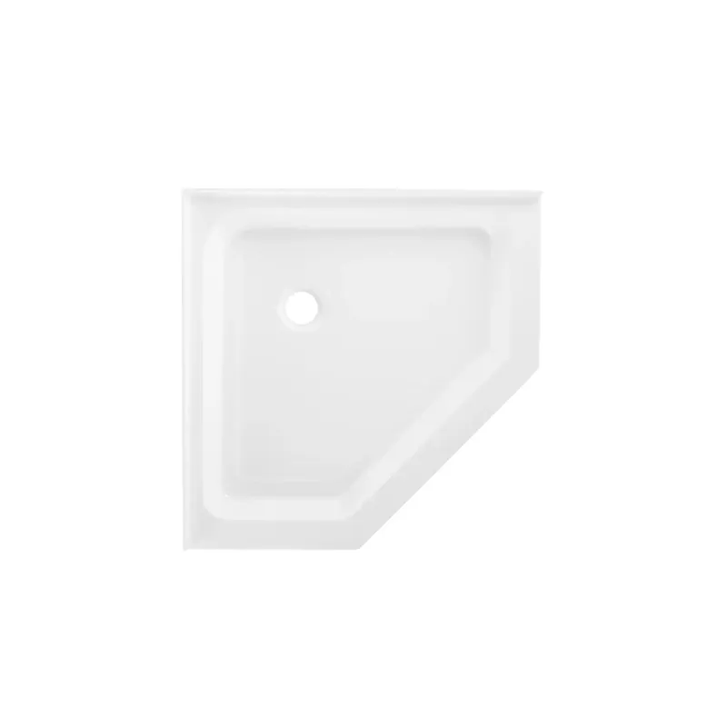 Swiss Madison Voltaire 36" x 36" Corner White Center Drain Shower Base With Built-In Integral Flange Sale