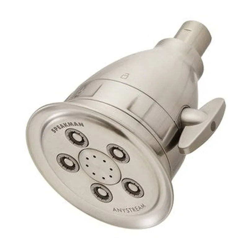 Speakman Hotel Pure 2.5 GPM 5-Plunger Patented Anystream Brushed Nickel Shower Head With Internal Filtering Cartridge Budget