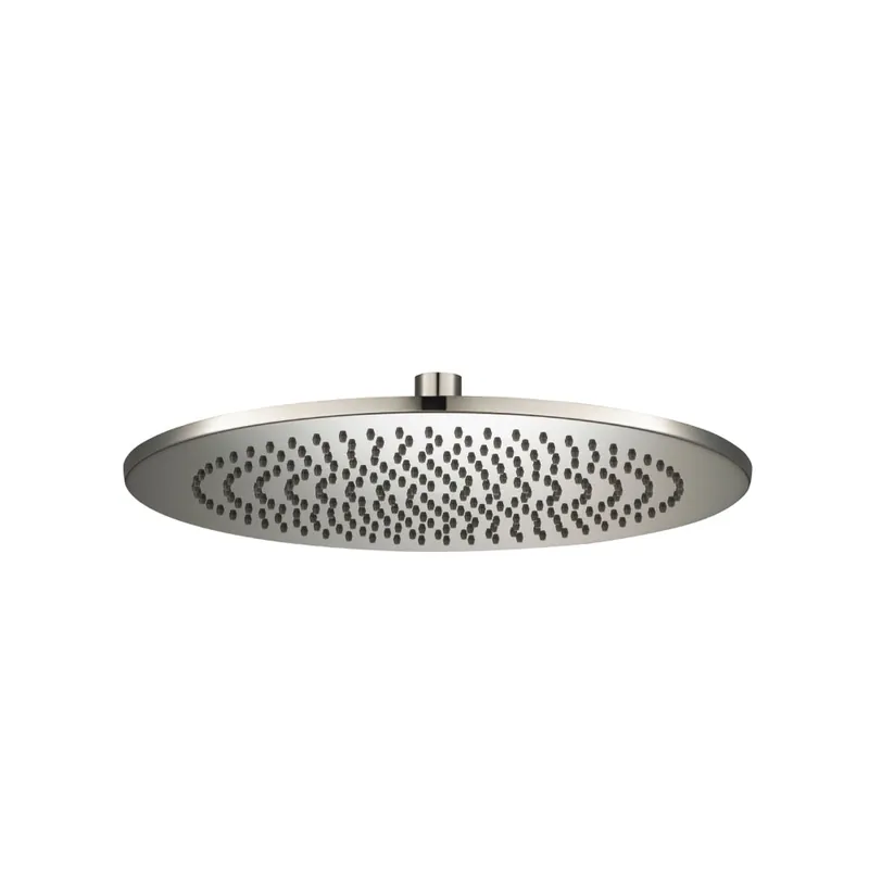 Weekend Sale Flusso Faucets Universal Fixtures 12" Single Function Round Polished Nickel PVD Solid Brass Rain Shower Head
