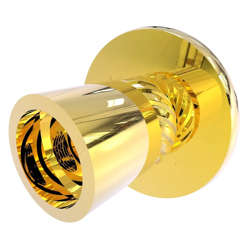 Final Sale Allied Brass Skyline 1099T 2.8" x 2.2" Polished Brass Solid Brass Shower Curtain Rod Brackets