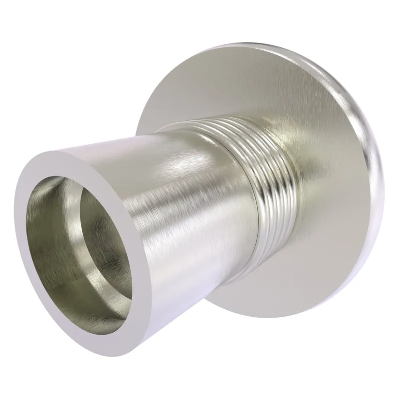Shop Now Allied Brass Skyline 1099G 2.8" x 2.2" Satin Nickel Solid Brass Shower Curtain Rod Brackets