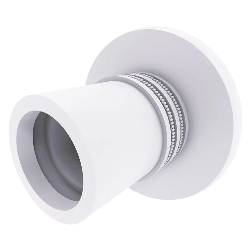 Allied Brass Skyline 1099D 2.8" x 2.2" Matte White Solid Brass Shower Curtain Rod Brackets Viral