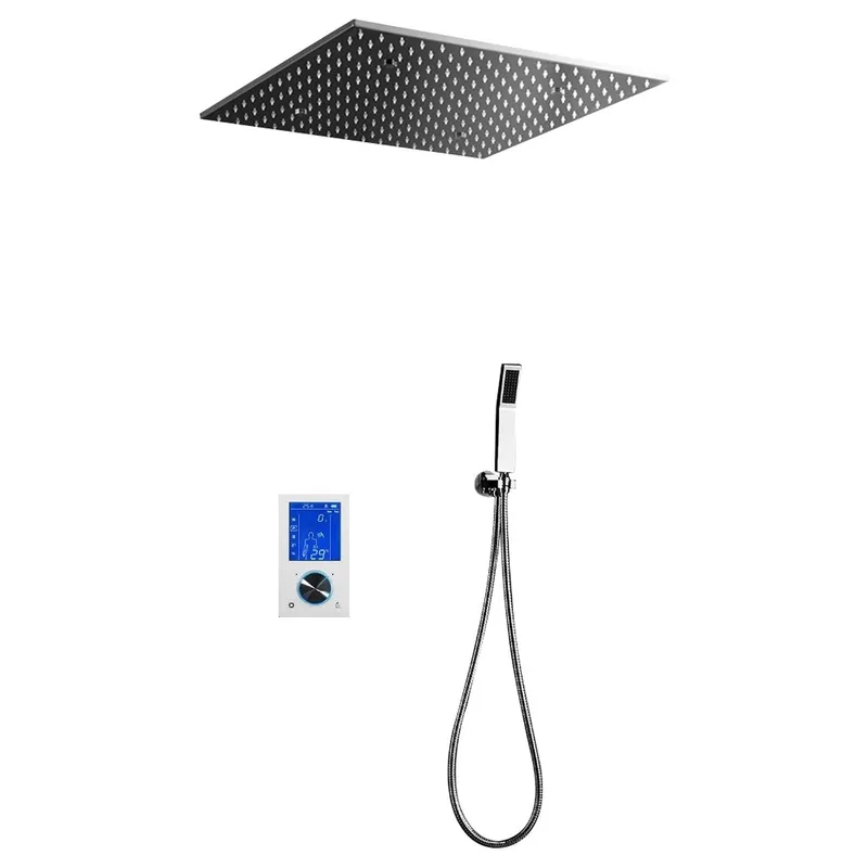 Fontana Denver Chrome Ceiling Mounted Digital Touch Panel Thermostatic Shower Set With Hand Shower Final Sale