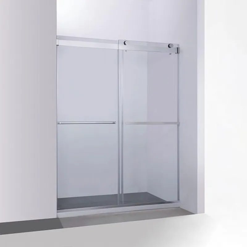 Vinnova Spezia 64" x 76" Polished Chrome Reversible Double Sliding Bypass Frameless Shower Door Next Day Delivery