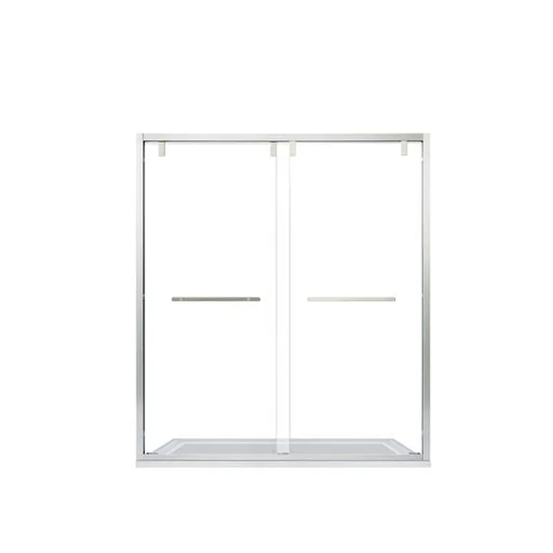 Best Price Vinnova Brescia 68" x 76"Brushed Nickel Reversible Double Sliding Bypass Framed Shower Door