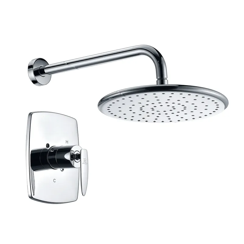 ANZZI Thyme Series Wall-Mounted Polished Chrome Single Handle Heavy Rain Shower Head Trending