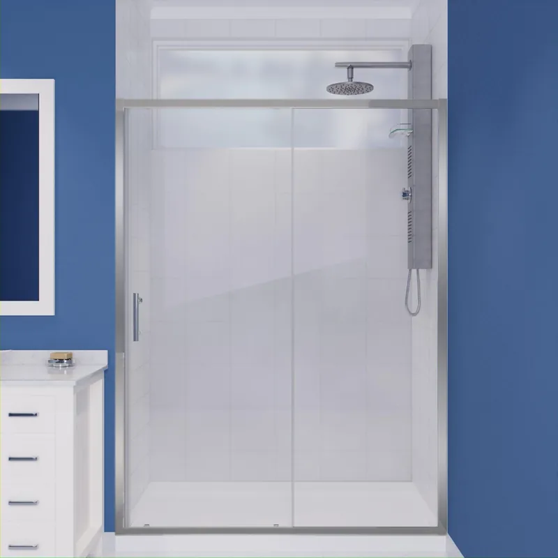 ANZZI Halberd Series 60" x 72" Framed Rectangular Polished Chrome Sliding Shower Door With Handle and Tsunami Guard Direct From Factory