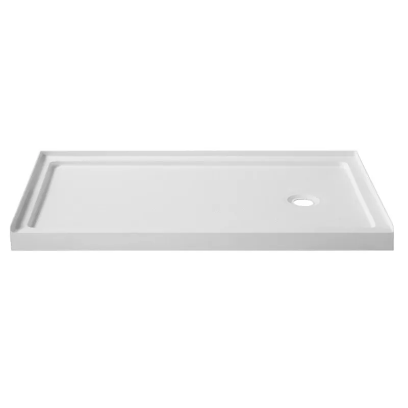 ANZZI Colossi Series 36" x 60" White Right Drain Single Threshold Shower Base With Built-in Tile Flange Top Pick