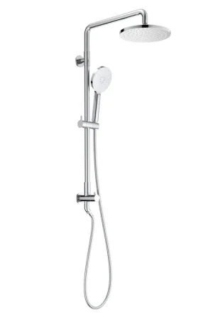 Crafted KIBI Circular Shower Column With Dual Function Shower Head in Chrome Finish