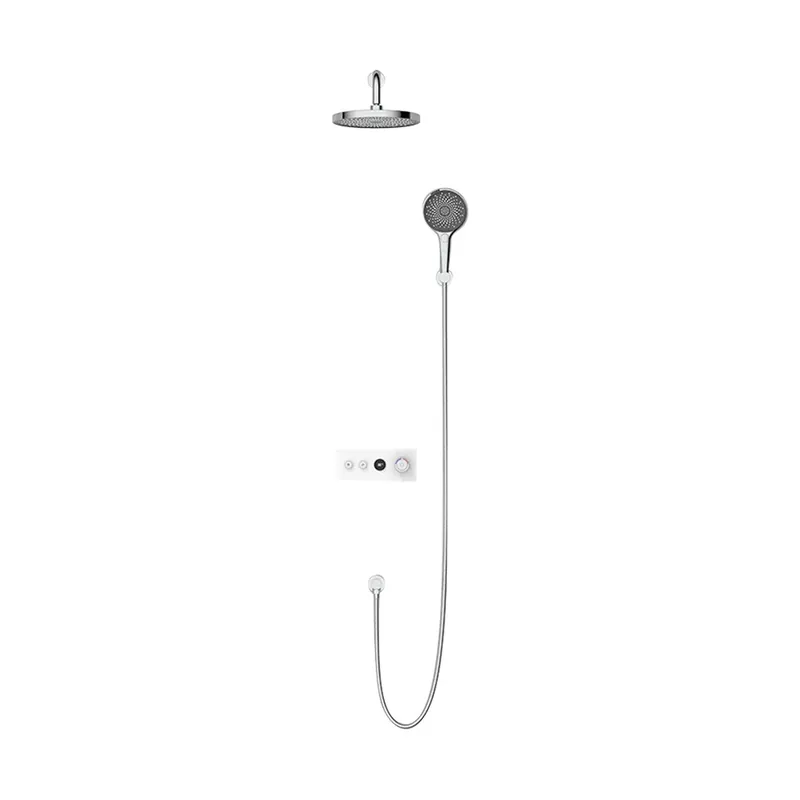 Fontana Rimini Creative Luxury Chrome Round Wall-Mounted Digital Mixer Rainfall Shower System With Hand Shower Price Cut